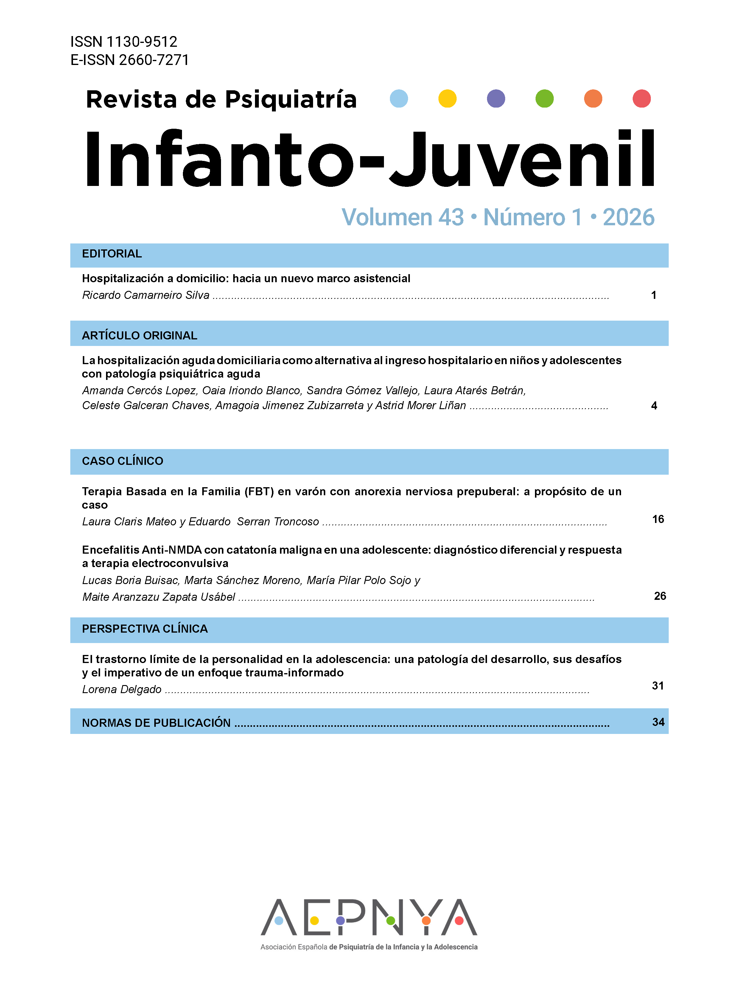 					Ver Vol. 43 Núm. 1 (2026): Enero-Marzo
				